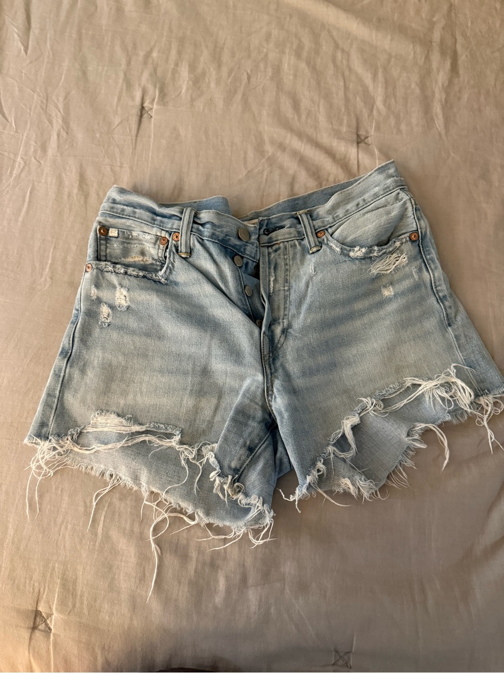 AE77 denim shorts